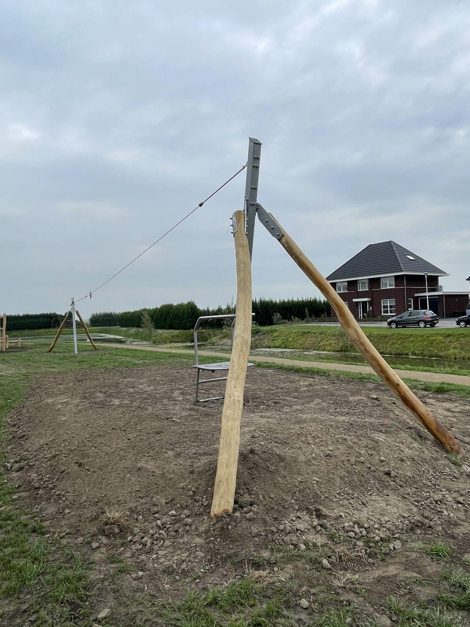 in een mand naar beneden glijden (Monte